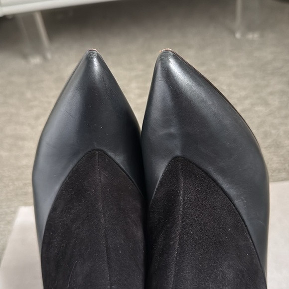 Jimmy Choo Black Leather and Suede Diad Ankle Boots Size 38.5 - Picture 10 of 15